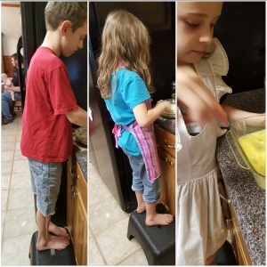 Appeal to your minions for labor assistance. It's fun. They enjoy it. Life is too short to worry about flour on the counters. And floor. And hair.